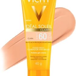 Protetor Solar Facial com Cor Vichy Idéal Soleil Clarify FPS60 40g