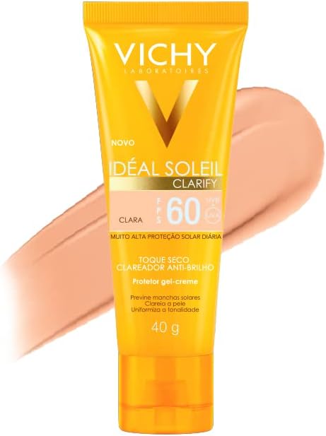 Protetor Solar Facial com Cor Vichy Idéal Soleil Clarify FPS60